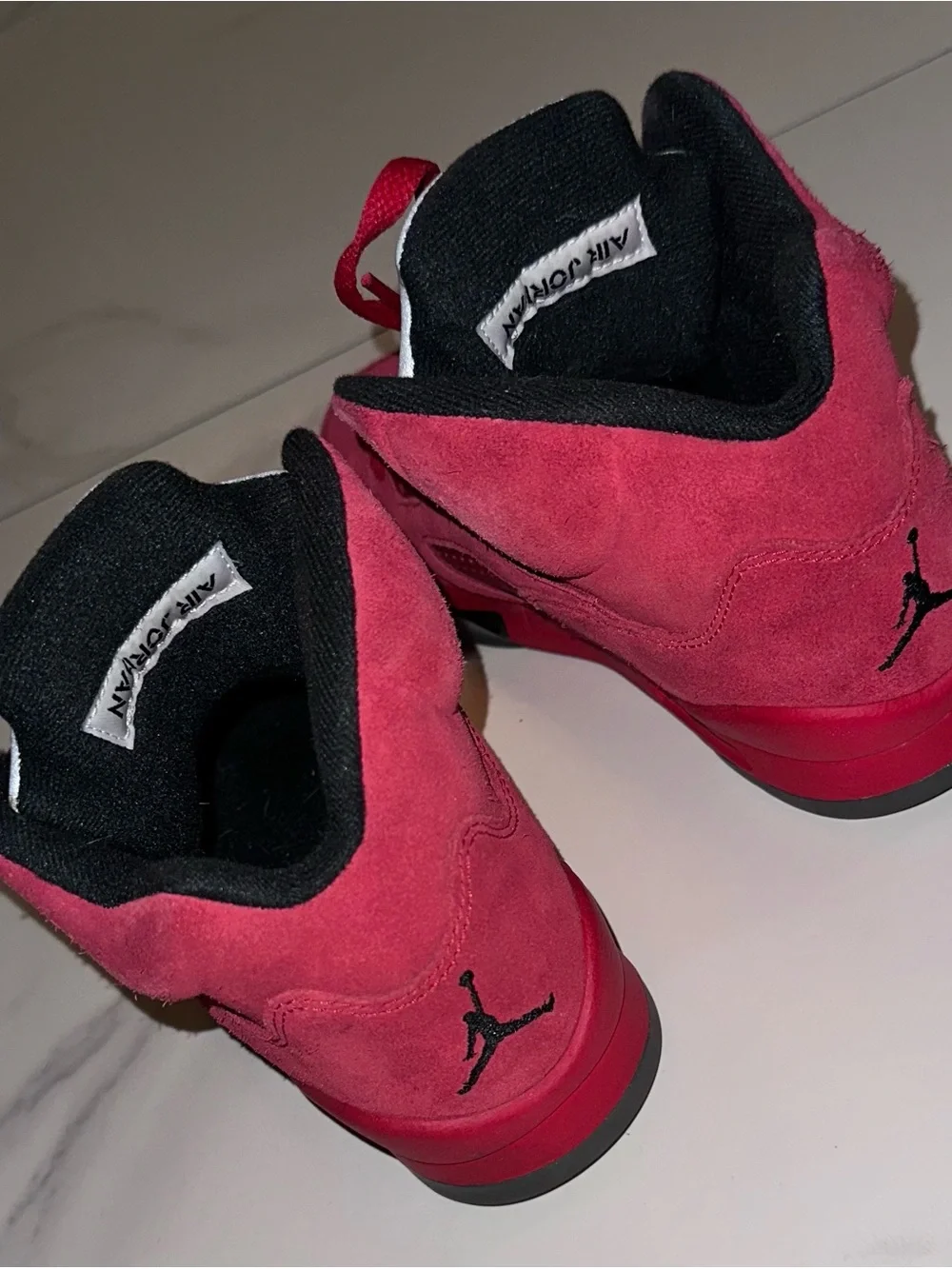 2017 Air Jordan 5 Retro BG Red Suede Size 5Y / 6.5W